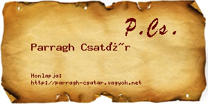 Parragh Csatár névjegykártya